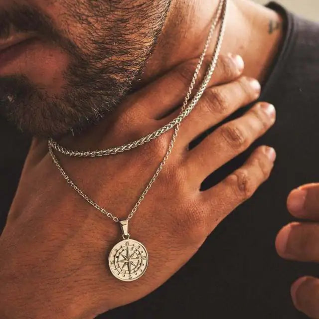 Men's Compass Necklace